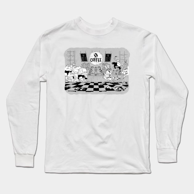 Coffee Time Long Sleeve T-Shirt by JimBryson